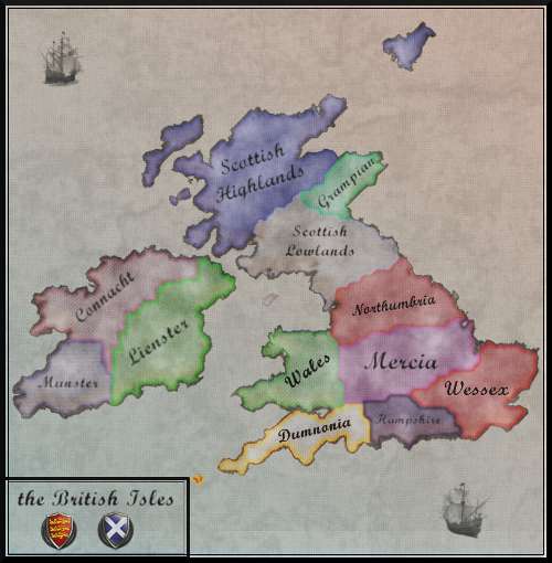 The British Isles of Medieval Total War 2